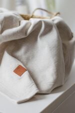 ciepły bawełniany kocyk niemowlęcy handmade lilen