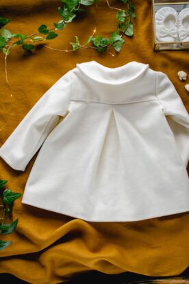 elegancki płaszczyk dla dziewczynki do chrztu lilen