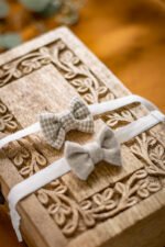 muszki dla chłopców do chrztu eleganckie w stylu vintage lilen