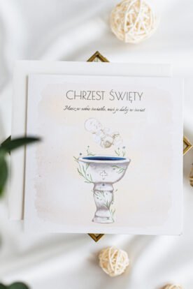 kartka na chrzest Chłopczyk Lilen