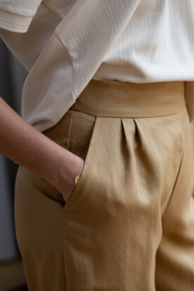 wizytowe spodnie damskie materiałowe tencel len lilen