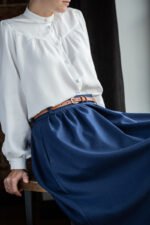 eleganckie spódnice damskie z wysokim stanem w jakości premium lilen