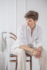 biała koszula damska oversize 100% len polska marka