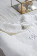 zimowy płaszczyk dla dziewczynki do chrztu lilen