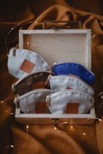 mini kosmetyczka na drobiazgi do damskiej torebki, naturalne kolory