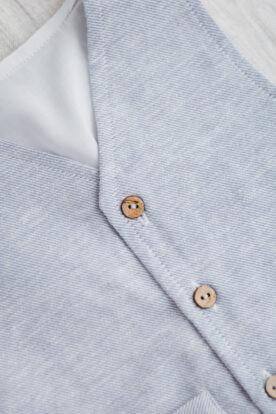 jasna wizytowa kamizelka niemowlęca błękitna