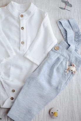 niebieskie ubranka do chrztu dla chłopców lilen polska marka