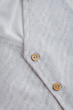 szara kamizelka niemowlęca dla chłopca lniana