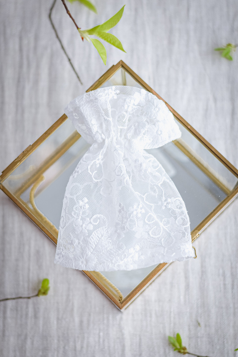 ozdobny-okapnik-do-swiecy koronkowa profitka okapnik ozdoba do świecy na chrzest