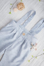 spodnie na szelkach dla chłopca eleganckie lilen