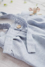 spodnie z szelkami dla chłopca błękitne eleganckie