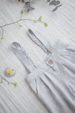 spodnie wizytowe dla chłopca z szelkami eleganckie szare na szelkach