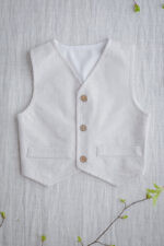 kamizelka niemowlęca do garnituru niemowlęcego na chrzest